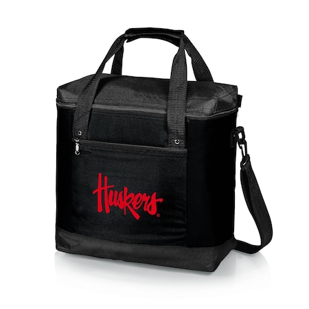 Picnic Time Family Of Brands NCAA Nebraska Cornhuskers Montero Tote Cooler Bag - Soft Cooler Bag - Picnic Tote, Black 604-00-179-404-0