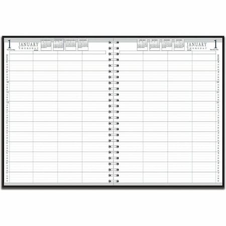 House Of Doolittle Doolittle, EIGHT-PERSON GROUP PRACTICE DAILY APPOINTMENT BOOK, 11 X 8.5, BLACK, 2021 28102