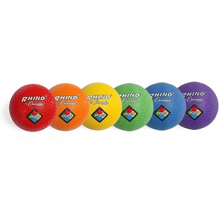 Champion Sports 85 Inch Playground Ball Set, Assorted, 6PK CSIPGSET