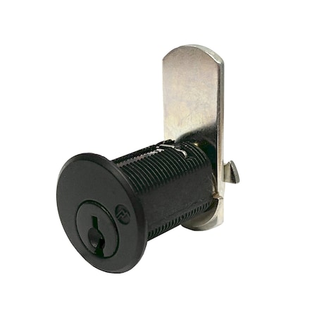 Olympus Lock Cam 1-1/16 in  Pin & Tumbler MK Black F/ 3/4 in  Material - KA Key #0001 DCN1-26D-CUST