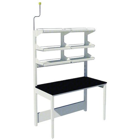 Instock Envision Workstation, Steel, Steel Frame, Petal White GRENO-3060E-2