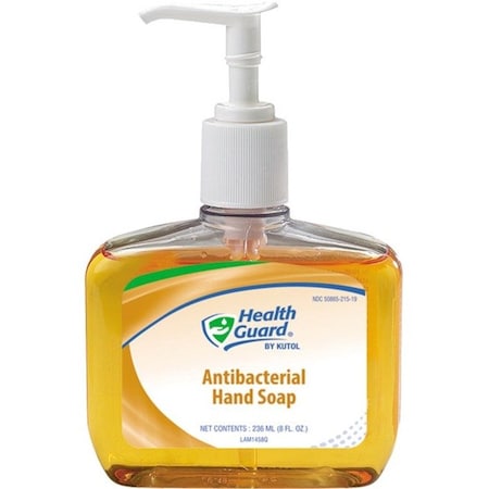 Henson Group Kutol Antibacterial Hand Soap 0.13% BZK Pump Bottle, 8 oz. , Color Amber, 12PK 5019