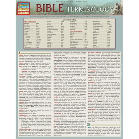 Barcharts Bible Terminology Quickstudy Easel 9781423218586