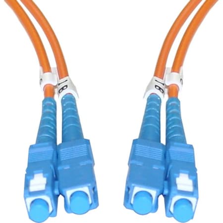 Cable Wholesale SC/UPC OM1 Duplex 2.0mm Fiber Optic Patch Cord, OFNR, Multimode 62.5/125, Orange Jacket, Beige SCSC-11101