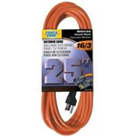 Powerzone Extension Cord, Orange, 25 ft PO386682