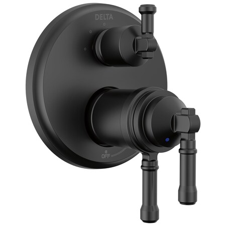 Delta Broderick 17T Series Integrated Diverter Trim 3-Setting In Matte Black T27T884-BL