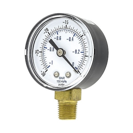 Zoro Select Pressure Gauge, 1/4 in NPT, Bottom Location SEP-101D-204A