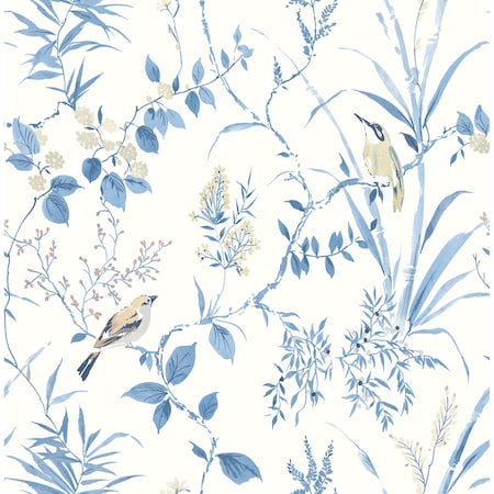 Chesapeake Imperial Garden Blue Botanical Wallpaper 3123-24170