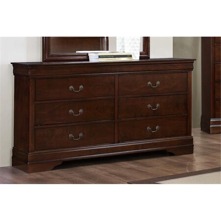 Home Elegance Mayville Dresser in Brown Cherry 2147-5