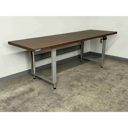 Stackbin Hand Crank Workbenches, 96"W, Adj.H, 1000lb H9636-4000-VB