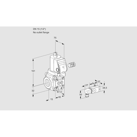 Honeywell Kromschroder Gas Solenoid Valve - Class A, 500 mbar, EN 161, IP65 KS88003782