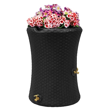 Good Ideas Impressions Nantucket 50 Gallon Rain Saver - Black IMP-N50-BLK