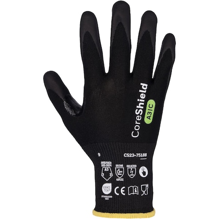 G-Tek Seamless Knit A3 Engineered Yarn Glove w/Foam Nitrile Coated Grip on Palm & Fingers, Touchscreen, Ven 287769