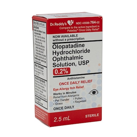 Dr Reddys Laboratories Olopatadine HCl Opthalmic Solution 0.2%, 2.5mL 43598076402