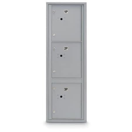 Postal Products Unlimited 3 Parcel Door Locker 4C Front Loading Mailbox - Sandstone N1029412SND