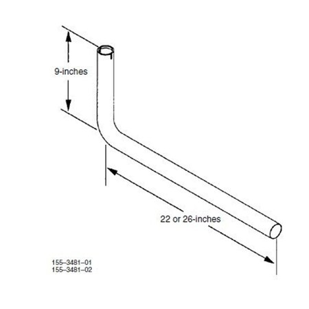 Cummins 22 ft. Tailpipe Kit for HGJA C7B-155348101