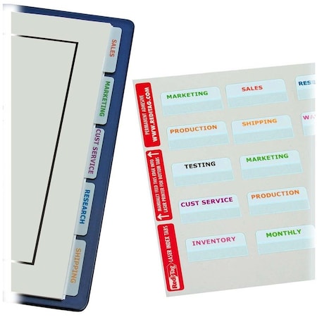 Redi-Tag Printable Laser Tabs, 2" x 7/8", White, 300 Tabs/Pack 39170
