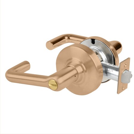 Schlage Grade 2 Privacy Cylindrical Lock with Field Selectable Vandlgard, Tubular Lever, Non-Keyed, Satin B ALX40 TLR 612
