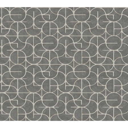 York Wallcoverings Looking Glass Charcoal Wallpaper FM1104