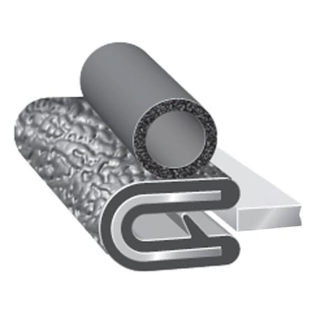 Trim Lok Inc Trim Seal, Black, 250 ft L 7M062B3X1/16A-250