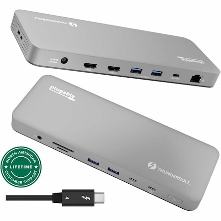 Plugable THUNDERBOLT 4 & USB4 DUAL HDMI DISPLAY DOCKING STATION TBT-UDM
