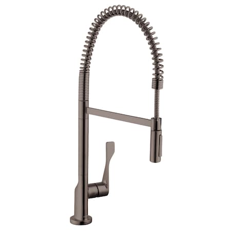 Axor Citterio Semi-Pro Kitchen Faucet 2-Spray, 1.5 GPM in Brushed Black Chrome 39841341