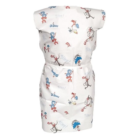 Tidi Products Exam Gown, Poly/Tissue, White, PK50 910416