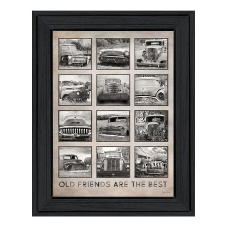 Homeroots Old Friends Cars Are The Best Black Framed Print Wall Art 530005