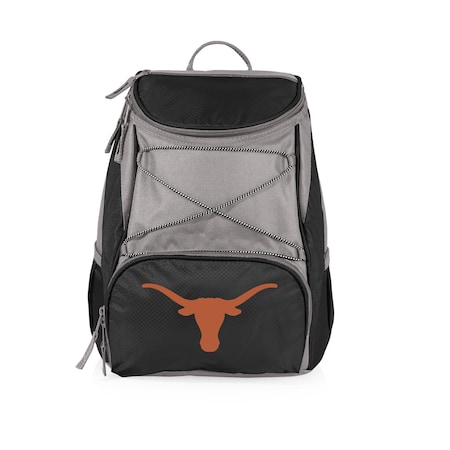 Picnic Time Family Of Brands NCAA Texas Longhorns PTX Backpack CoolerBlack with Gray Accents 633-00-175-194-1