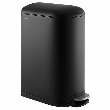 Happimess Roland Mini 2.6-Gallon Step-Open Trash Can, Charcoal Black HPM1009B