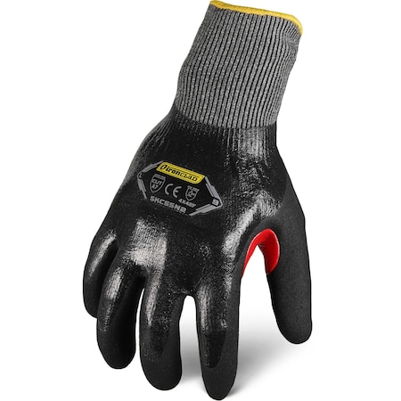 Ironclad Performance Wear Knit Gloves, Cut Level A7 , Nitrile , Sandy , L ( 9 ) 1 PR SKC5SN2-04-L