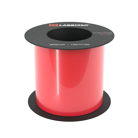 Labeltac Safety Grade Reflective Label Supply 5in x 75ft LT9, Red LT504SGRF-C