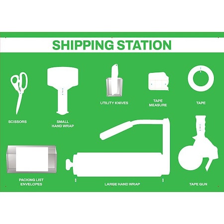 Visual Workplace Shipping Supplies Shadow Board 30-1910-3042-S41401