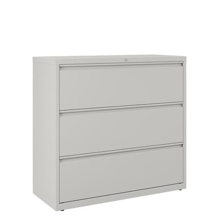 Hirsh 42" W 3 Drawer Lateral File Cabinet, Light Gray, A4/Legal/Letter 17645
