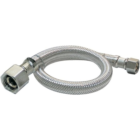 Plumb Pak EZ Series Sink Supply Tube, 1/2 in Inlet, Compression Inlet, 1/2 in Outlet, FIP Outlet, 12 in L PP23810LF