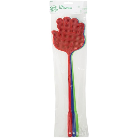 Smart Savers 5''x4.7'' Plastic Fly Swatter, 3PK HA063