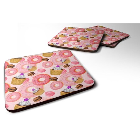 Carolines Treasures Watercolor Sweet Pastries Foam Coaster, Set of 4 BB7562FC