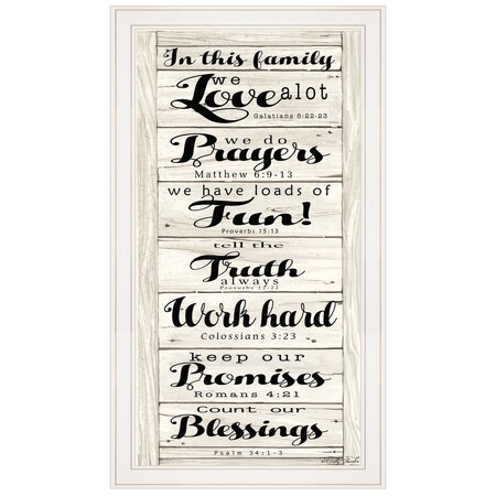 Homeroots In this Family 1 White Framed Print Wall Art 404796