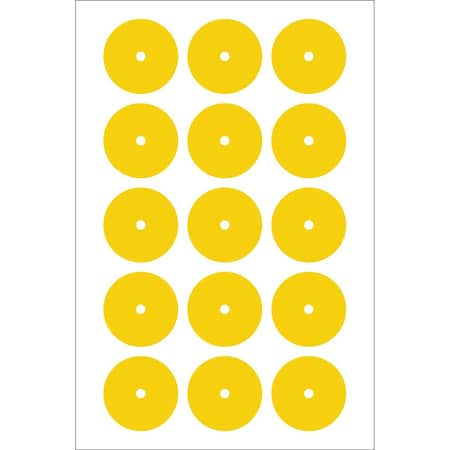 Accuform GAUGE MARKING DECALS 2 in COLOR YELLOW GML102YL