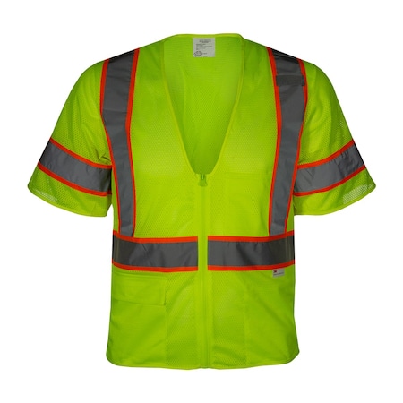 Reflective Apparel ANSI Type R Class 3 Value Mesh Vest 588ET-LM-5X