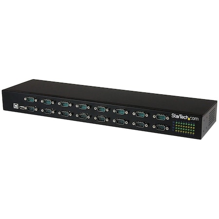 Startech.Com 16-Port USB-to-Serial Adapter Hub, USB to RS232 Serial Port Adapter w/ Daisy Chain, Rackmount, RS23 ICUSB23216FD