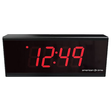 Zoro Select Clock, Digital, 14-1/8" W, 2-1/2" Digit Sz. PGE241RSE