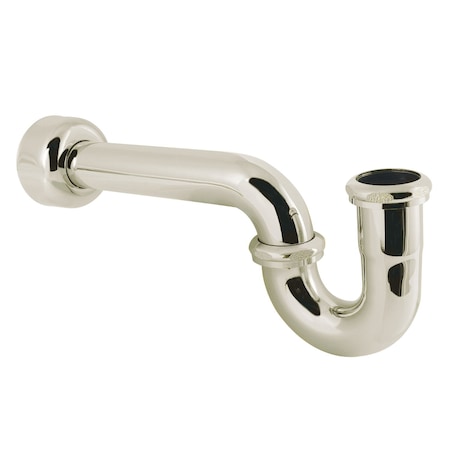Kingston Brass 1-1/4, or 1-1/2 x 1-1/2 in. P-Trap with Box Flange, 13-1/16 in. Length, 18 Gauge, Polished Nickel CC4246