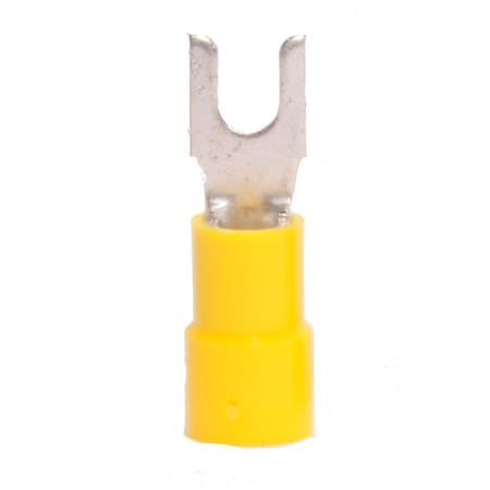 Hillsdale Terminal Fork Terminal, #6 Stud Size, 10 AWG, 600 V, Vinyl Insulated, 500 PK 50272
