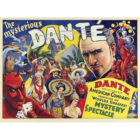 Homeroots The Mysterious Dante Vintage Magic Unframed Print Wall Art 393315