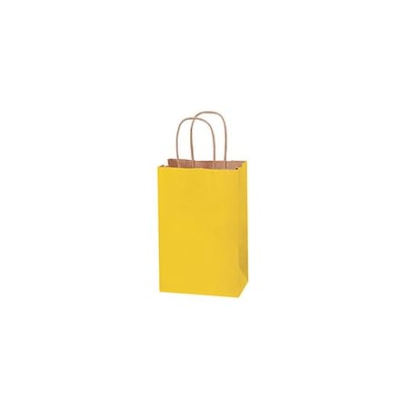 Bubblefast 250-5 1/2 x 3 1/4 x 8 3/8'' Yellow Tinted Shopping Bags, 250PK BFBGS114Y