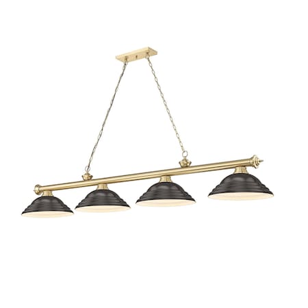 Z-Lite Cordon Heritage Brass 4 Light Billiard 2306-4HBR-SBRZ