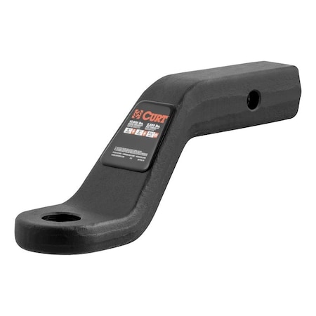 Curt Ball Mount, 8-1/2 in L, 4 in Drop, 3 in Rise, Class 5 Hitch, Steel, Carbide 45341