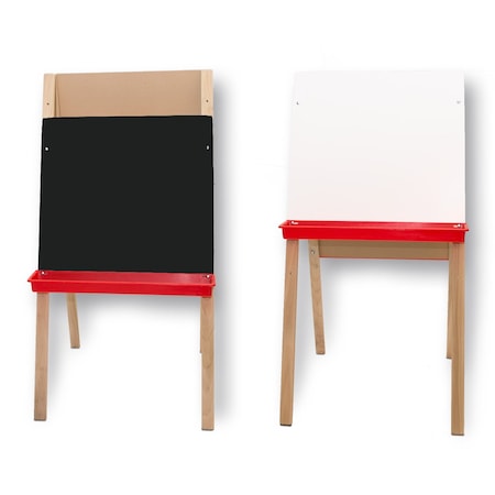 Flipside Adjustable Double Easel - Black Chalk/White Markerboard 17435