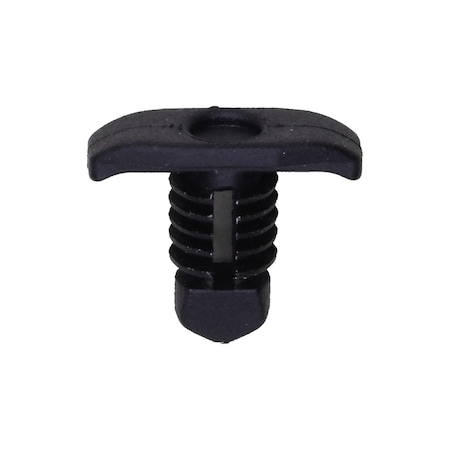 Auveco Weatherstrip Retainer; Head Size: 5mmx13mm, Stem Dia., 5mm, Stem L: 9mm, Black Nylon, 25PK 21982